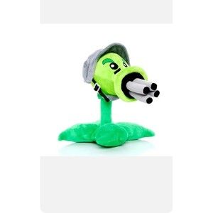 13'' Plants Vs Zombies Gatling Pea Peashooter Plush Stuffed Toy Dolls For Gift
